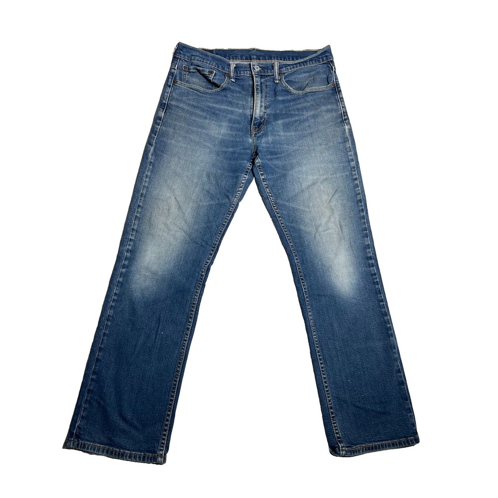 Levi's 559 Men's Blue Jeans Size 34x32 Straight Leg Denim med wash Awesome FADE